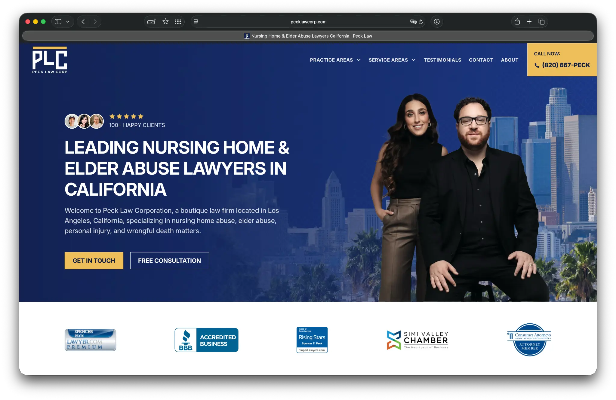 Peck Law Corp website