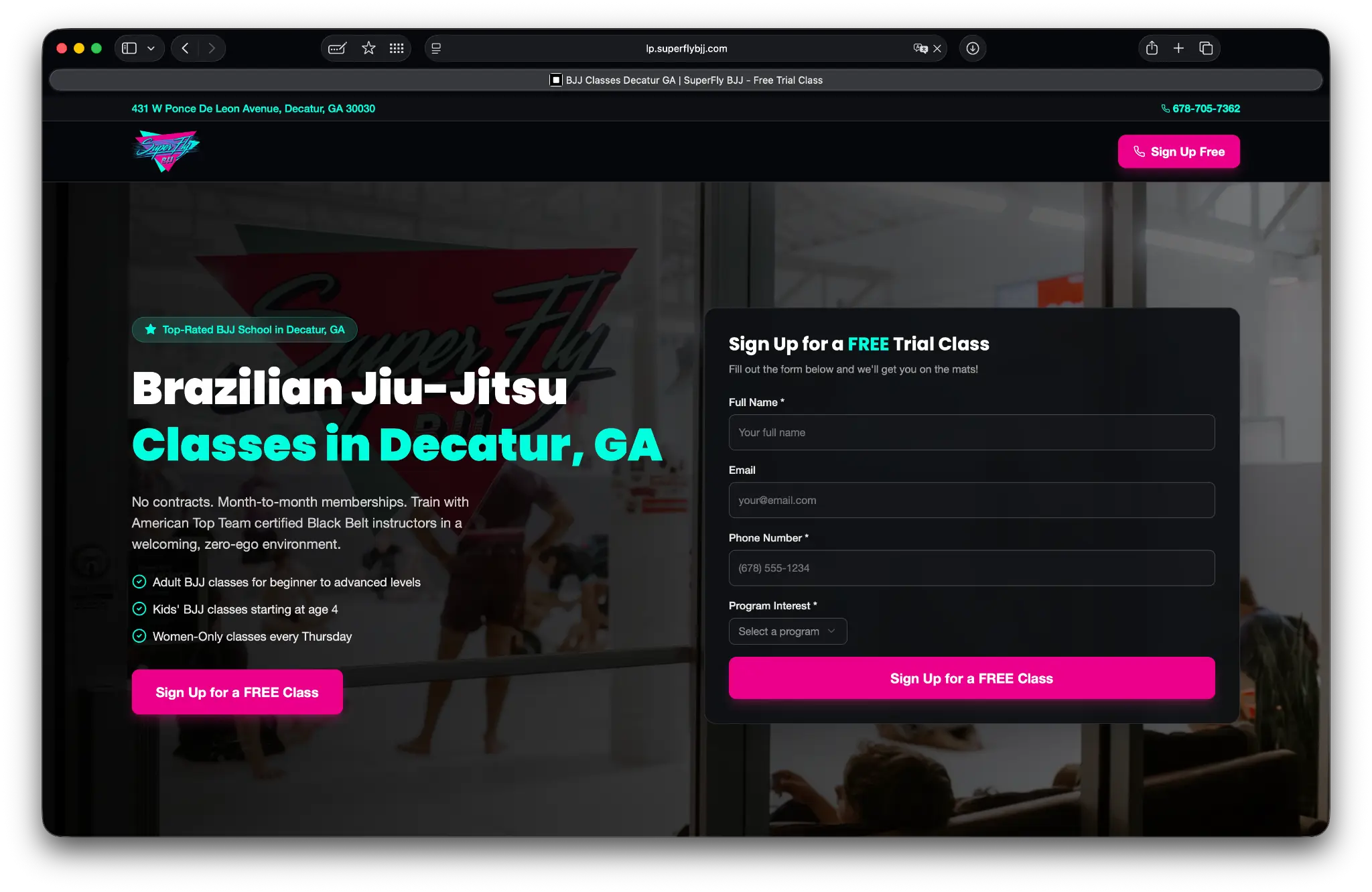 SuperFly BJJ website